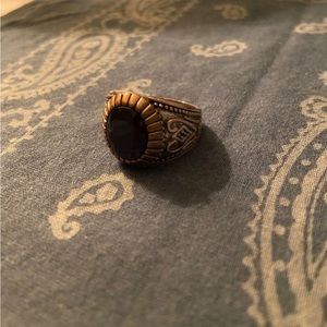 Signet Ring - Black Stone